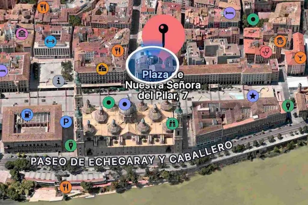 Apartament La Plaza Del Pilar Saragossa Zewnętrze zdjęcie